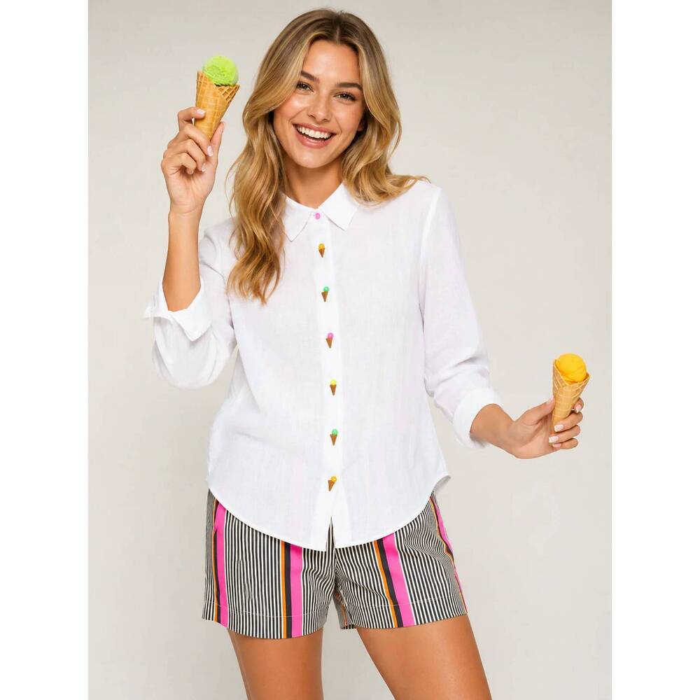 NEW VILAGALLO ice cream shirt in white